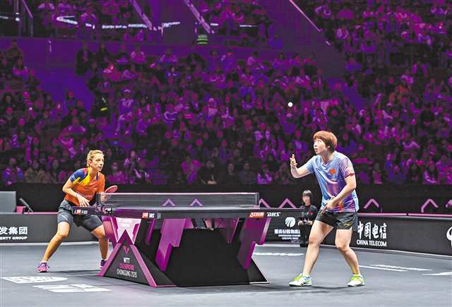 3月10日，WTT重庆冠军赛2026开赛。中国选手蒯曼3∶0战胜罗马尼亚选手取得中国队首胜。记者 齐岚森 摄/视觉重庆